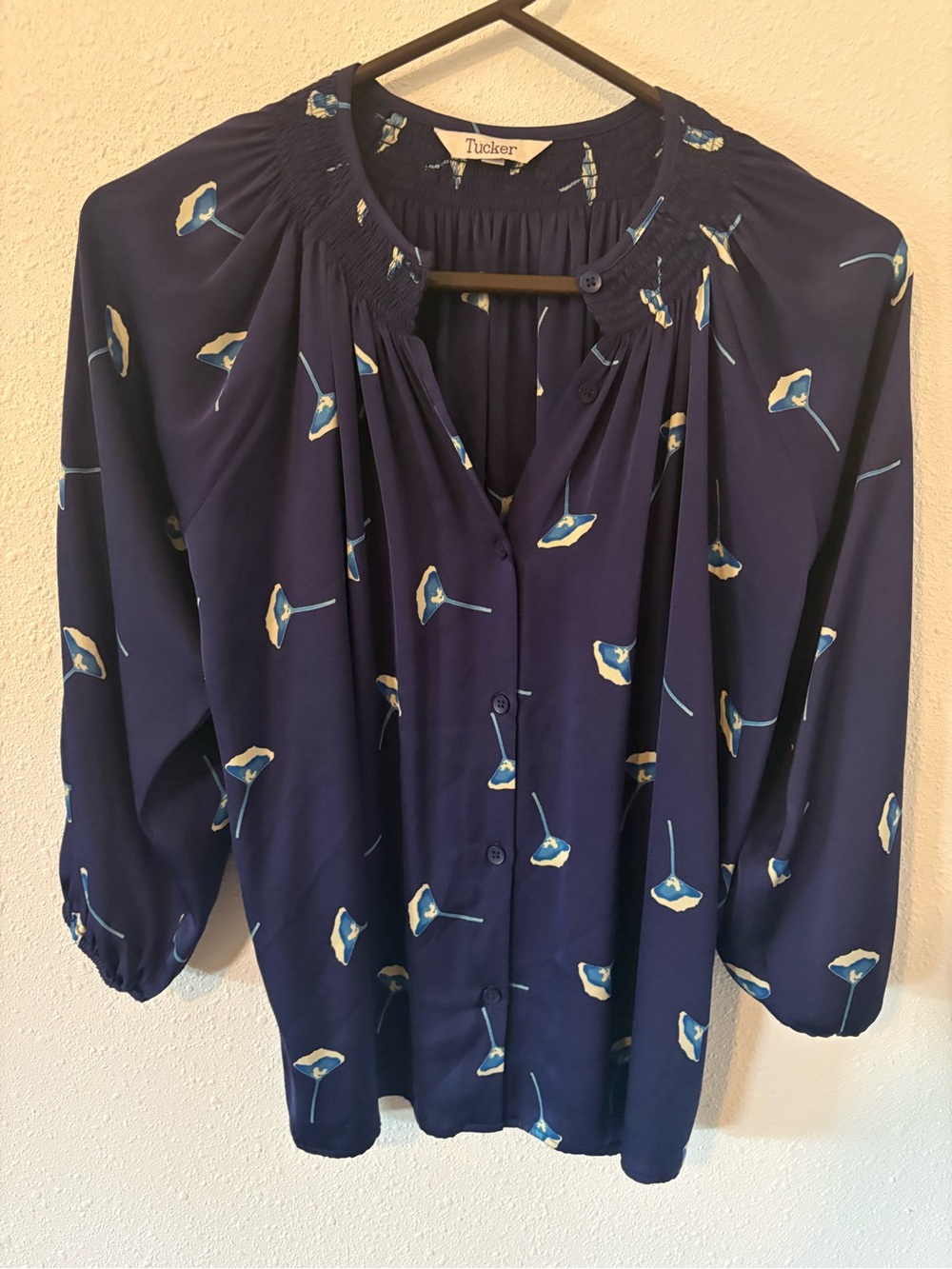 Tucker Women’s Button Down Silk Blouse